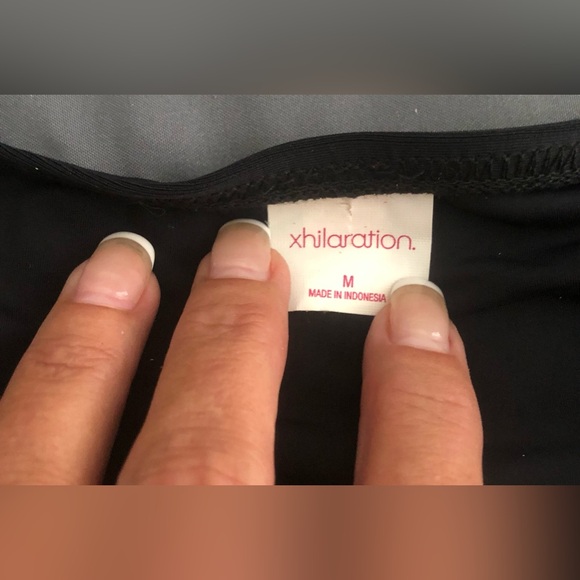 Y2K EUC Xhilaration black/white adjustable tie side bikini bottom. - Picture 5 of 6